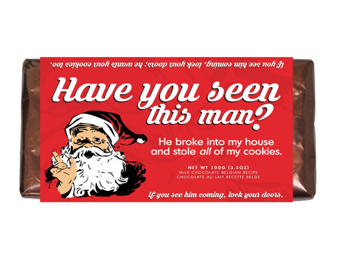 6490 - Have you seen this man? Chocolate Bar!